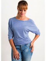 00502 Блуза  полосатая из вискозы